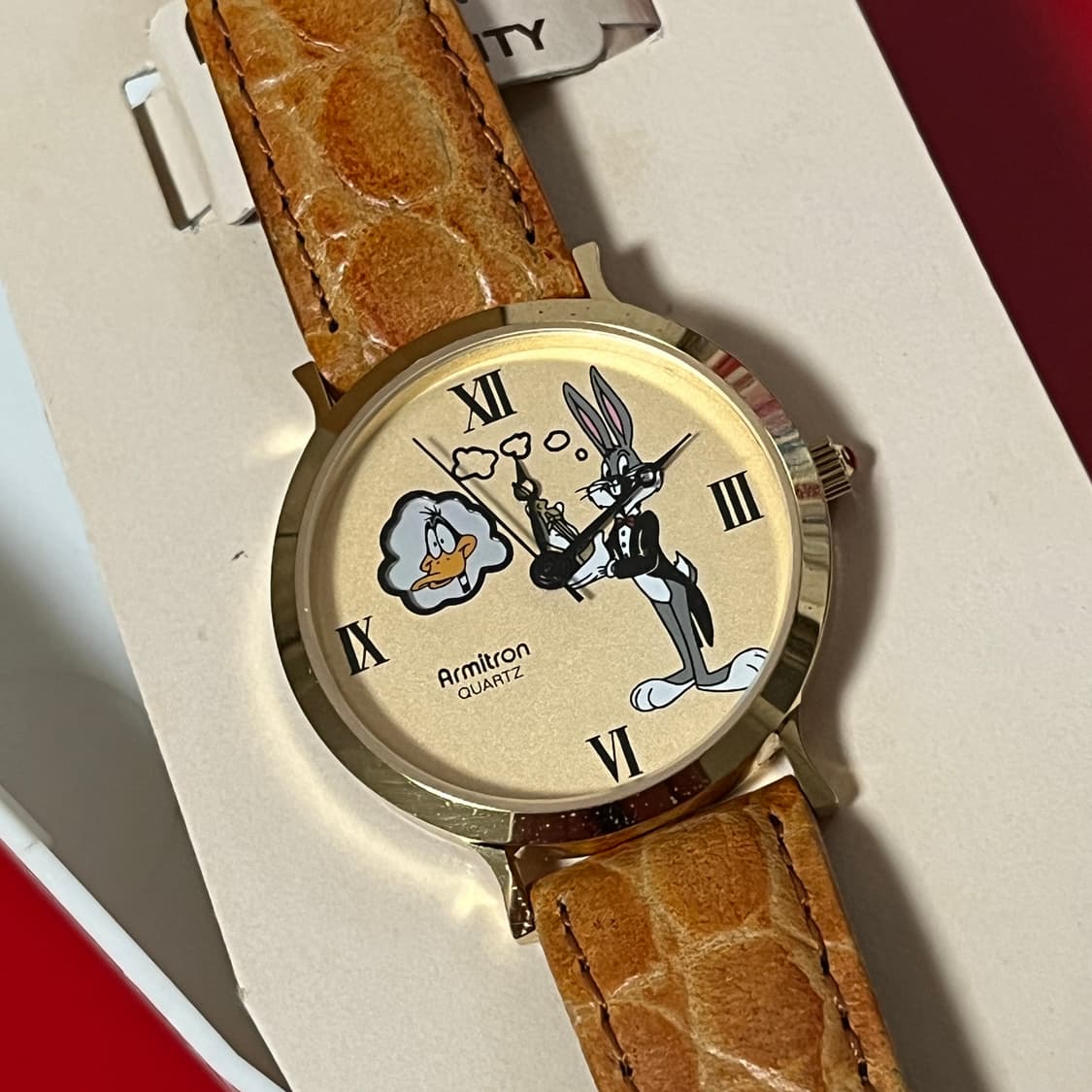 90s 초희귀 레트로 빈티지 루니툰즈 여성용 쿼츠 시계 벅스버니 상품이미지5