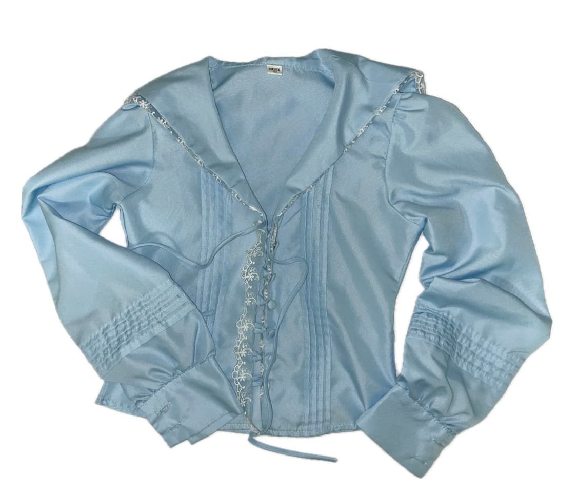 레이스 세일러카라 블라우스 상품이미지1