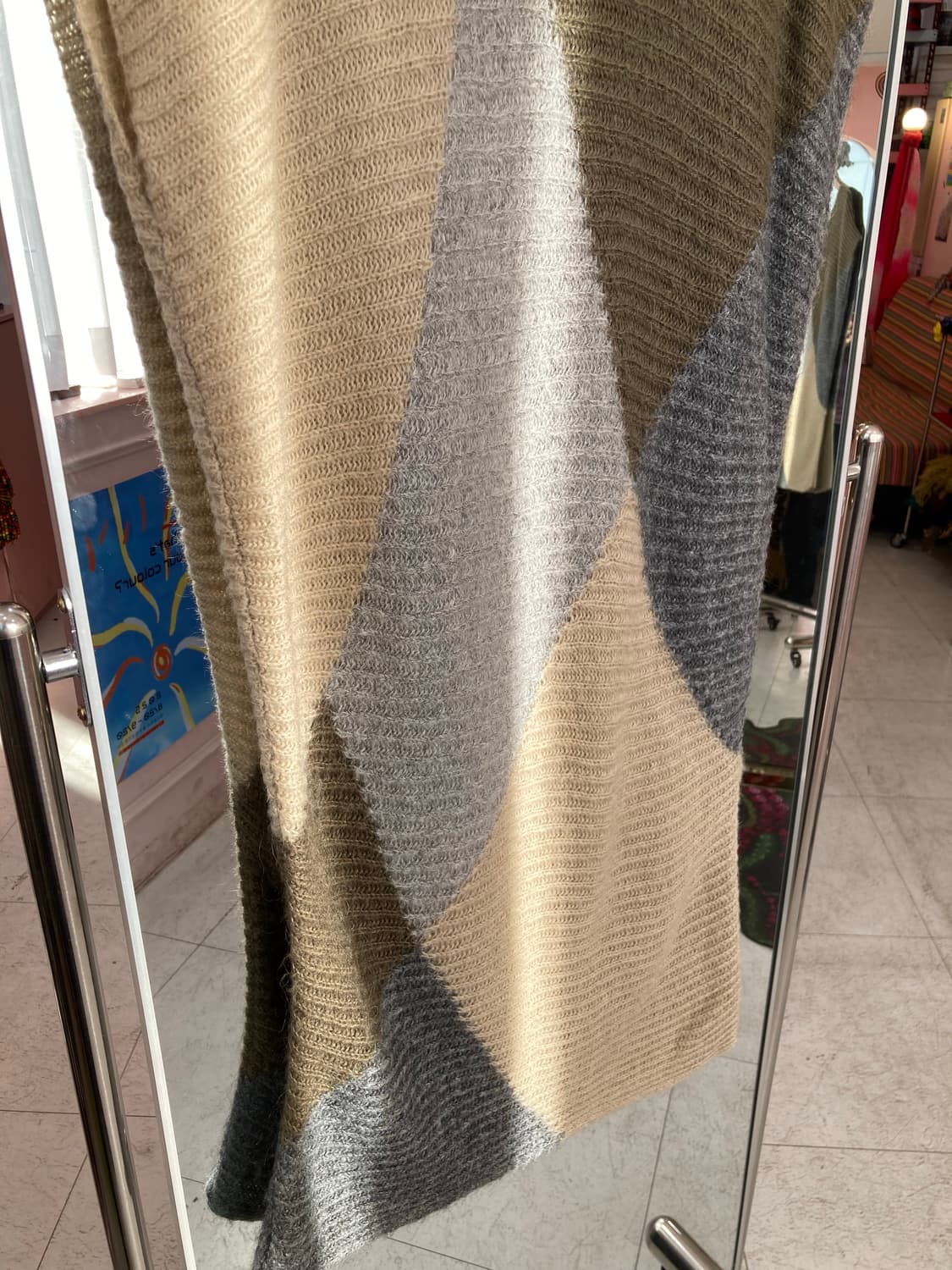 베네통 Benetton 패턴 니트 울 원피스 상품이미지2