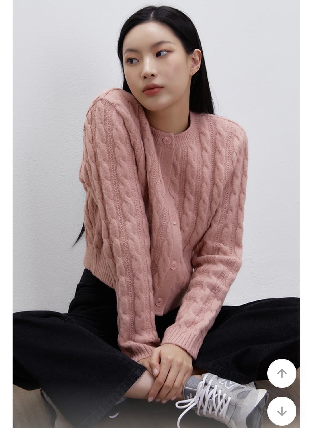 미쏘 라운드넥 케이블 가디건 (새상품) 상품이미지1