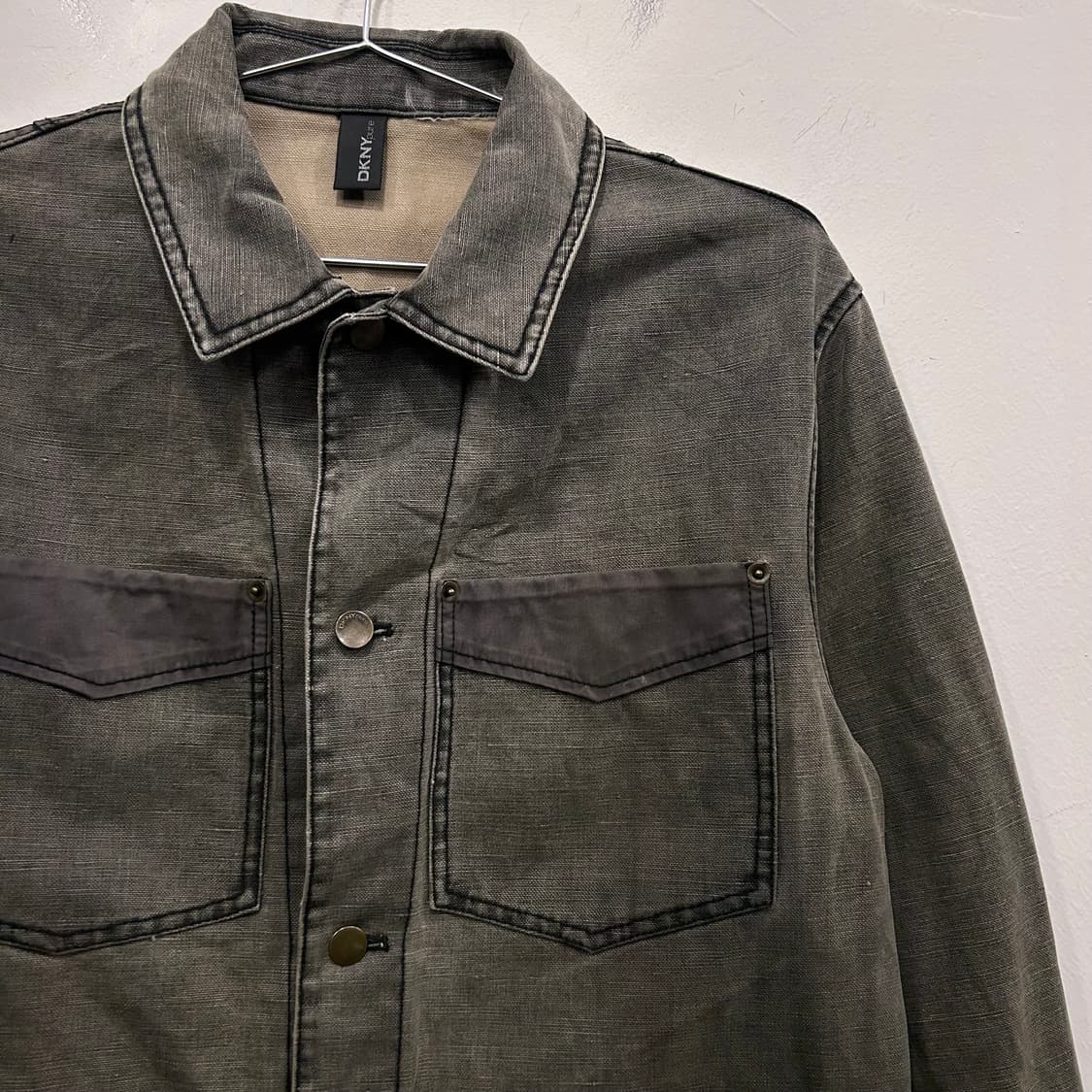 도나카란 샌드워싱 더블포켓 데님 트러커자켓 상품이미지1