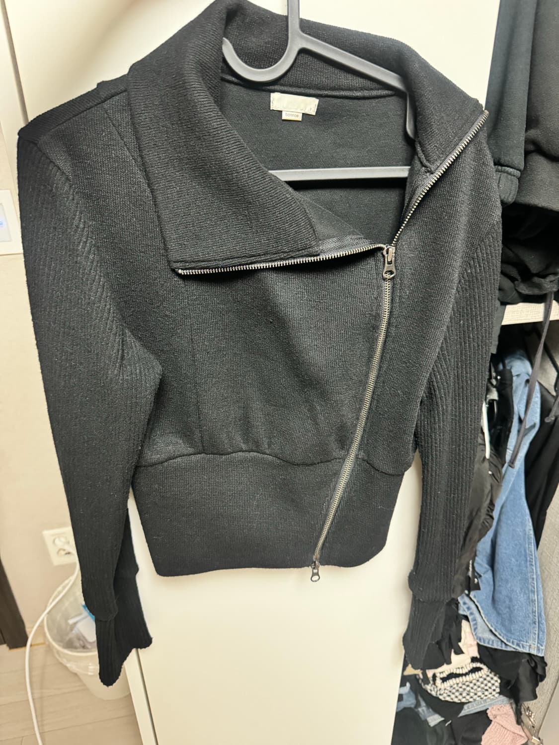 본네 Wool cropped jacket (Black) 12/1하루가격 상품이미지2