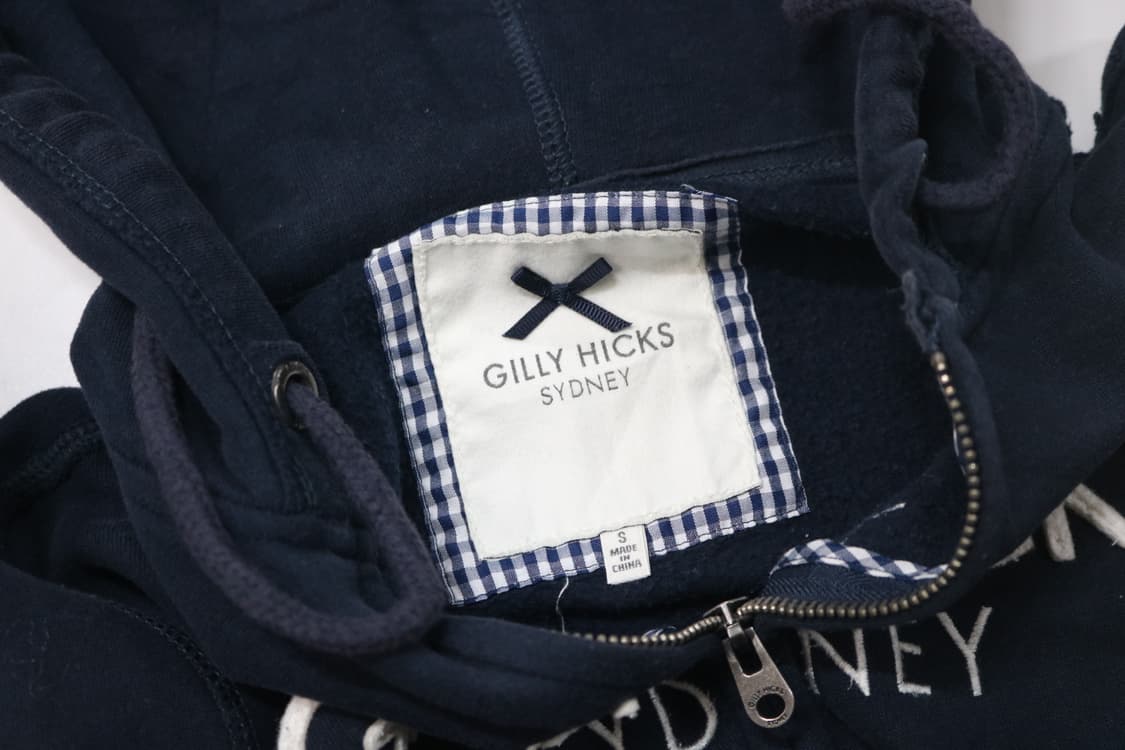 길리힉스 빈티지 시드니 자수 네이비 후드 집업 (S) 상품이미지5