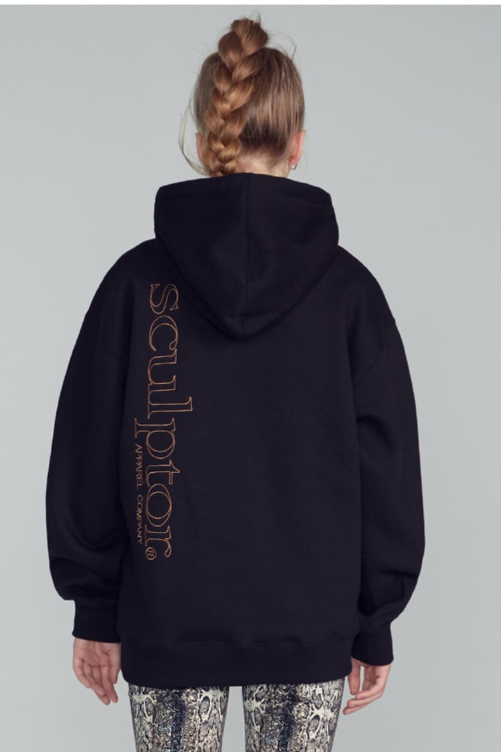 스컬프터 레트로 아웃라인 후드티 그린S 상품이미지4