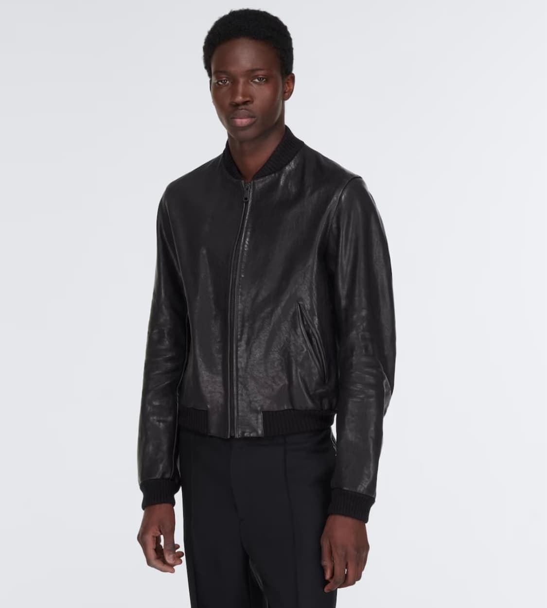 [50] 프라다 23ss 레더 봄버 자켓 상품이미지1