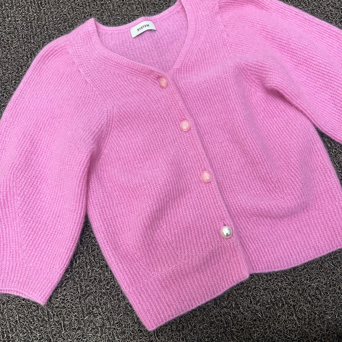 SYSTEM 시스템 한섬 여성 울 니트 가디건 핑크 F 상품이미지2