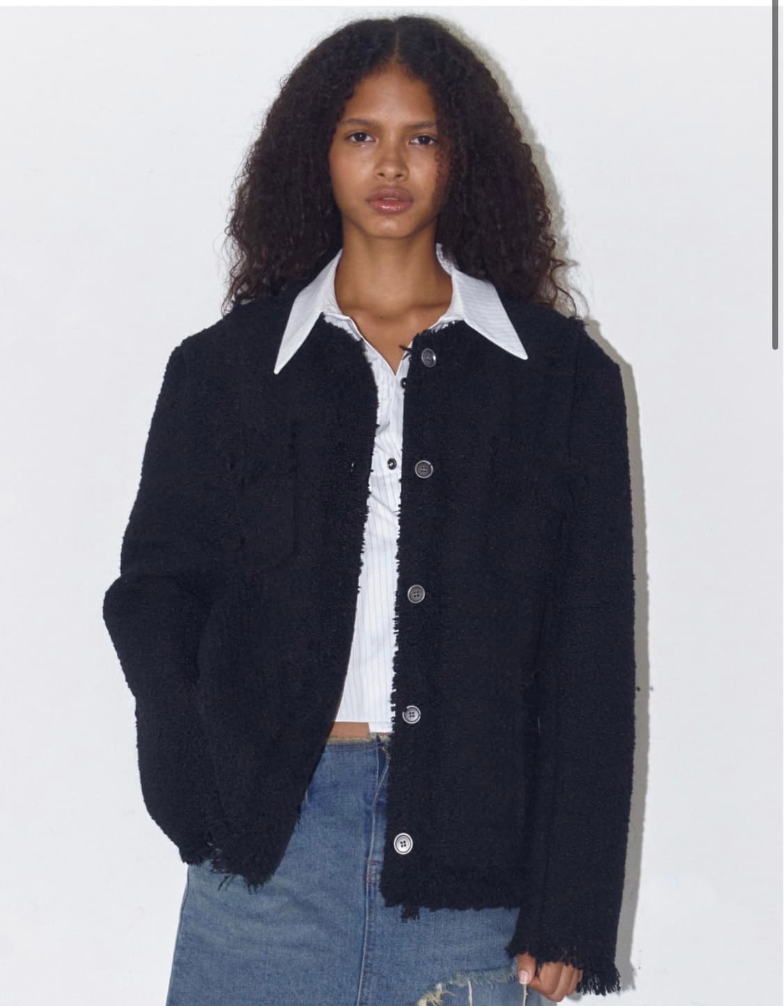 폴리수엠 프린지 트위드 자켓 상품이미지2