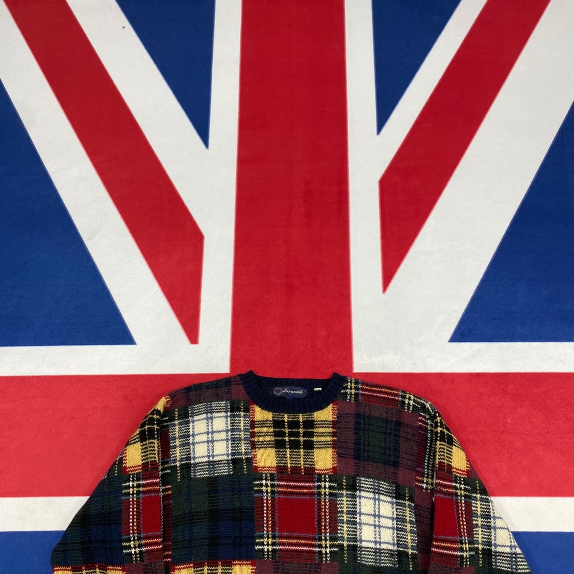 빈티지 체크 울니트 100 상품이미지2