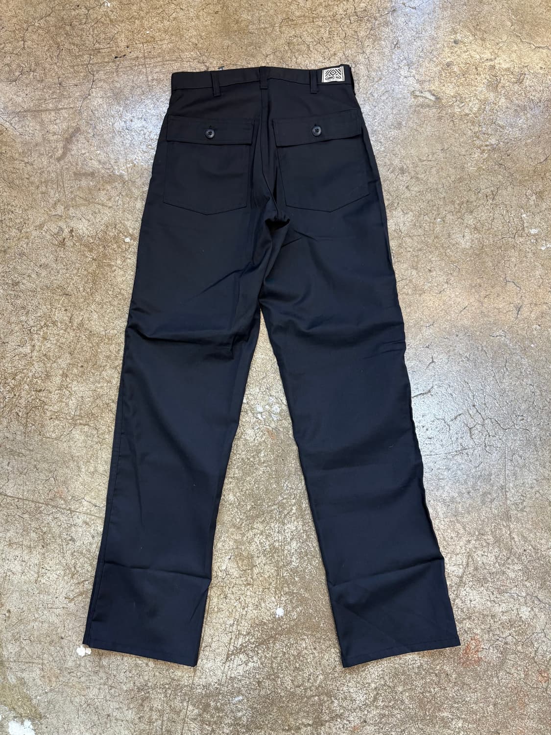 궁호 made USA 블랙 퍼티그 팬츠 상품이미지6