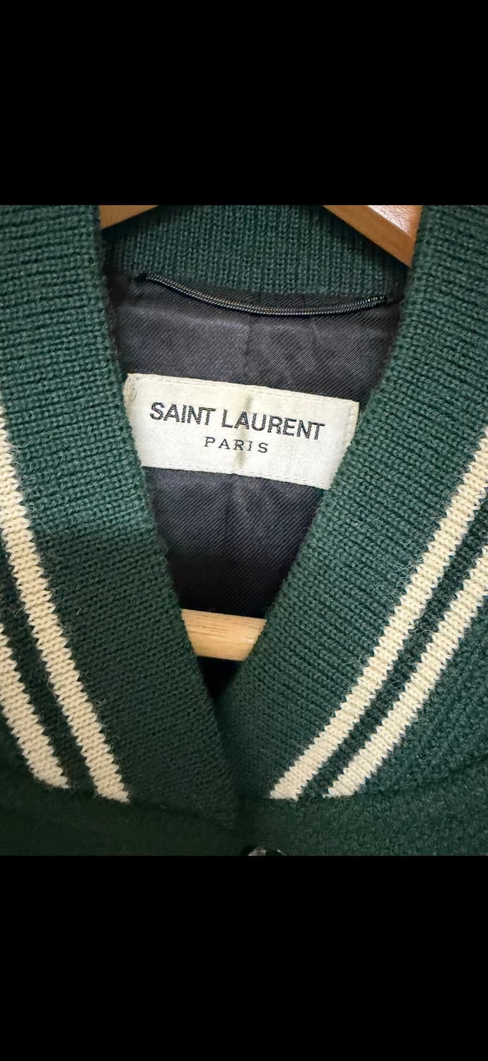 (48) 생로랑 테디 바시티 자켓 그린 상품이미지4