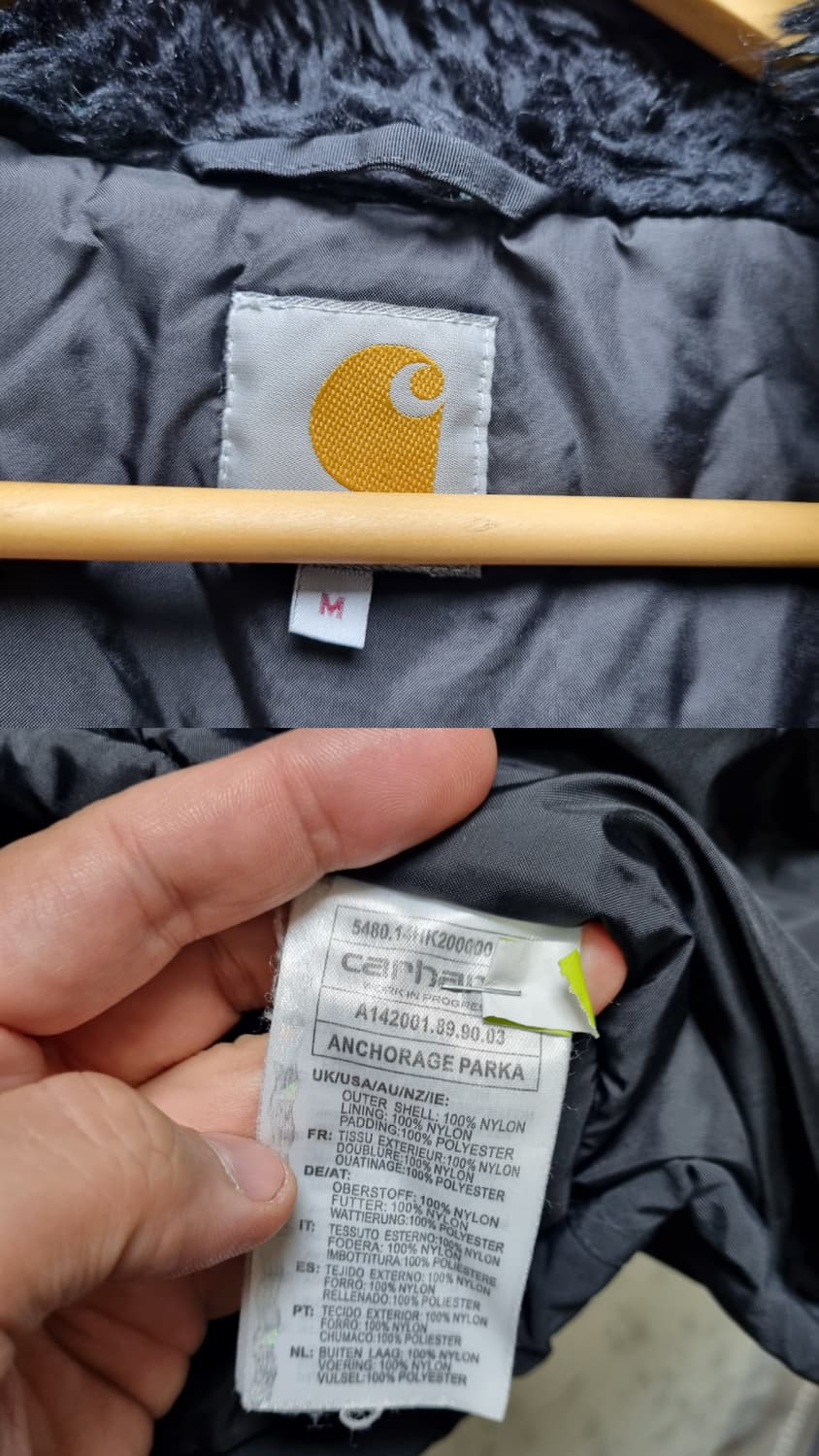 [m/95~100] 칼하트 앵커리지 파카 블랙 상품이미지5