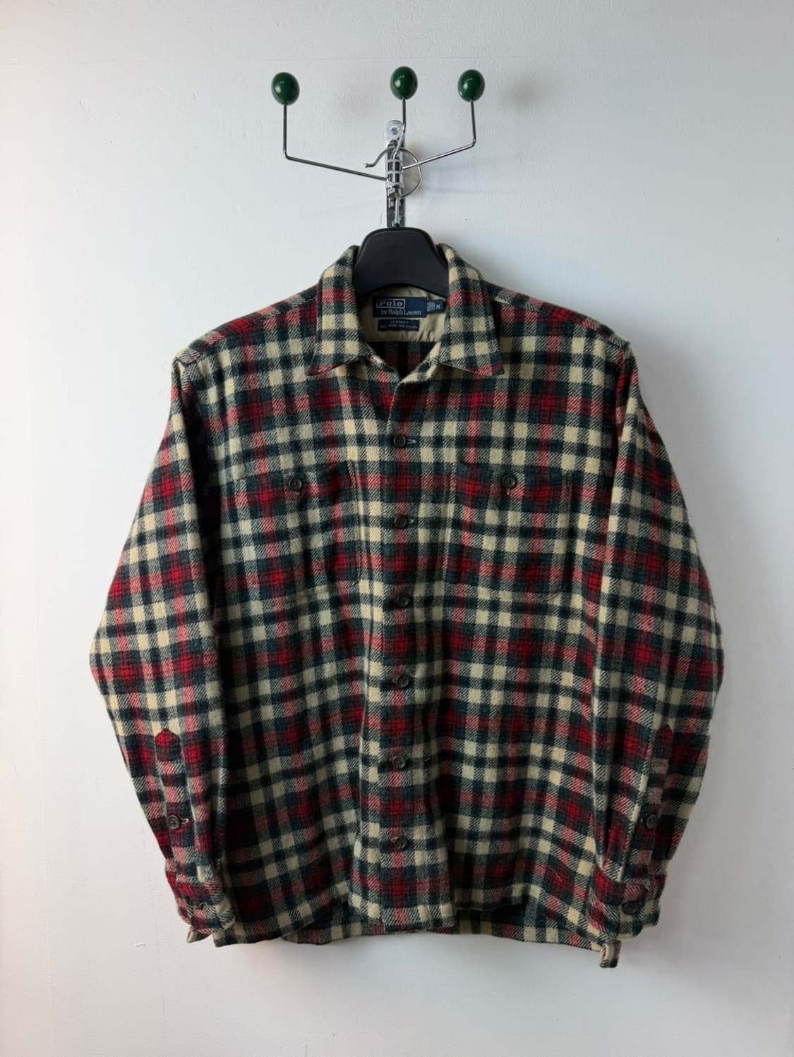 90s 폴로 랄프로렌 울 체크 셔츠  상품이미지1