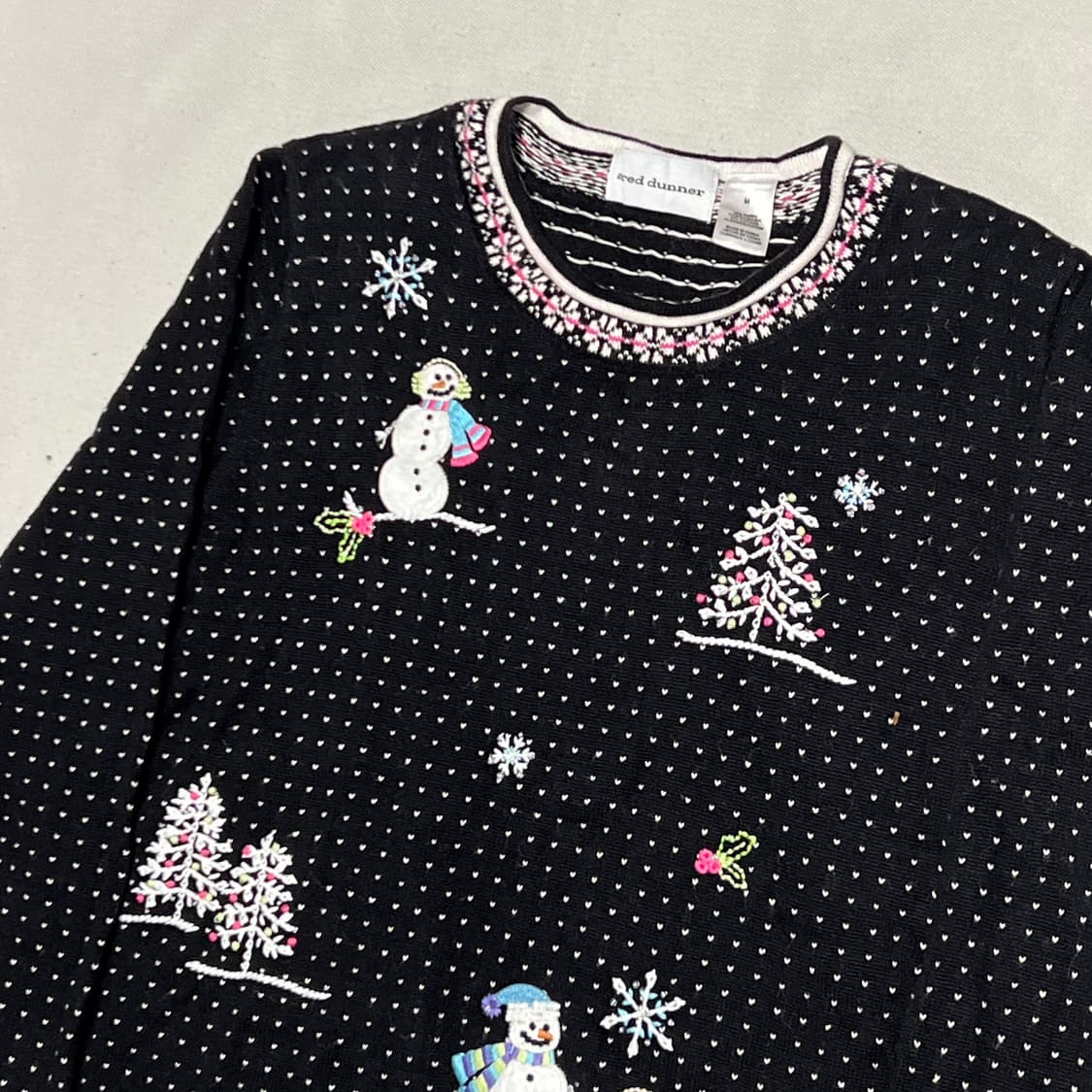 M 알프레드 더너 블랙 크리스마스 크루넥 니트 상품이미지1