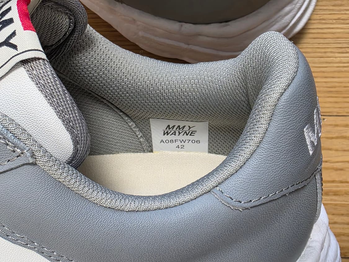 메종 미하라 야스히로 웨인 OG 솔 레더 로우탑 스니커즈 그레이 화이트  상품이미지7