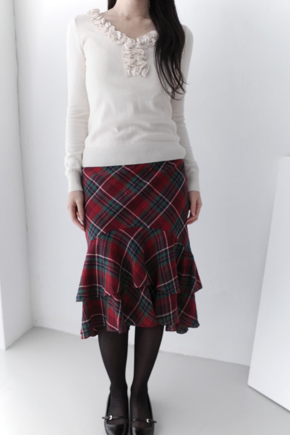 ralph lauren) check flared skirt 상품이미지6