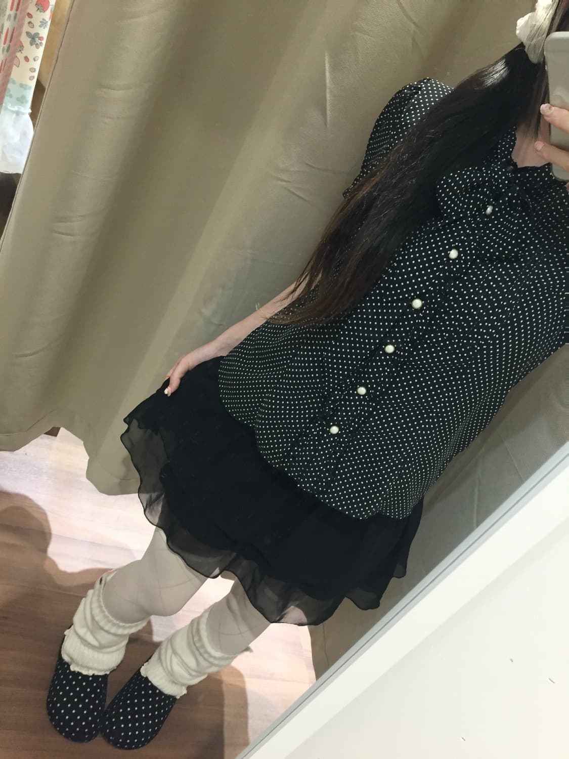 깜냥이 로걀 리본 블라우스 🐈‍⬛🎶 상품이미지2