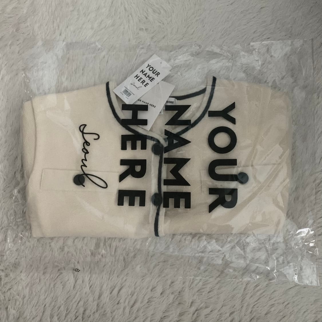 [s] 유어네임히얼 따스해진 깔끔이 가디건 크림, 블랙 상품이미지9