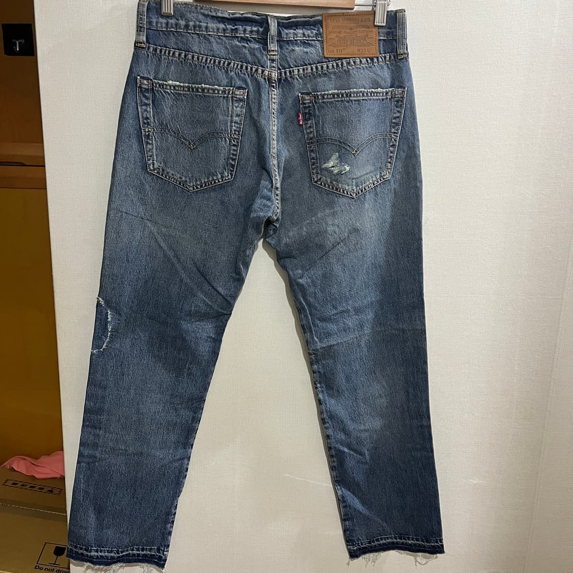 (30) 리바이스 퍼포먼스 511 패치 데미지진 데님 청바지 상품이미지2