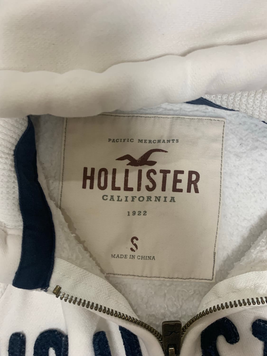 홀리스터 후드집업,S, 화이트 상품이미지7