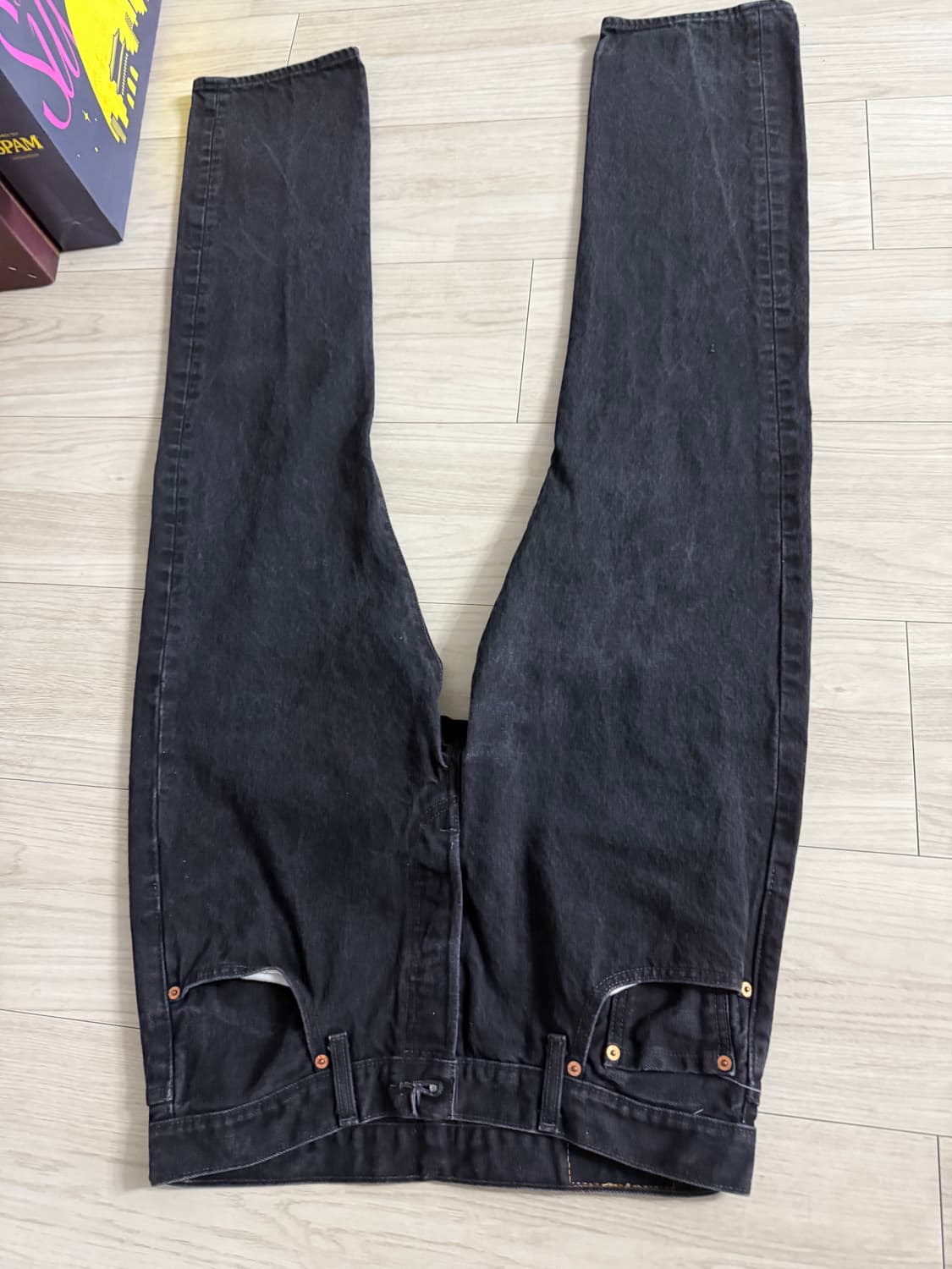 리바이스 501 블랙 데님 W34 L34 상품이미지4