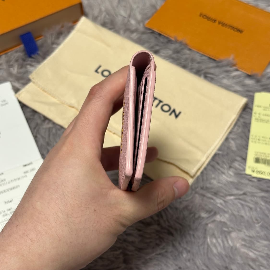 [풀구성] 루이비통 이클립스 파리 도쿄 오거나이저 카드지갑 핑크 상품이미지5