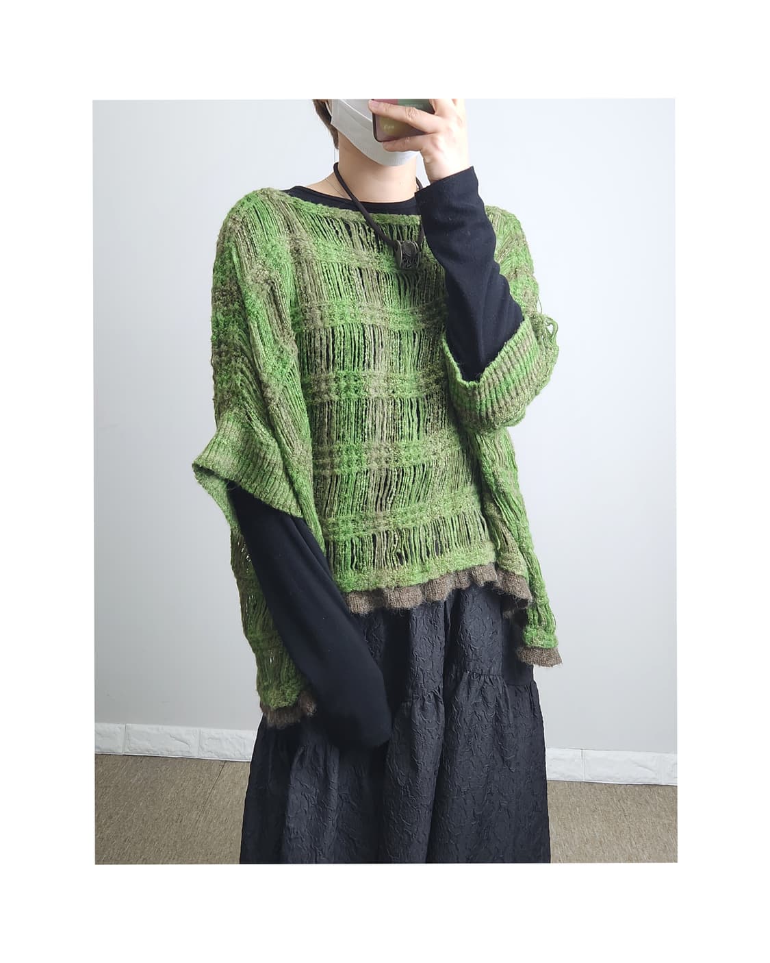 반소매 오버 니트 상품이미지1