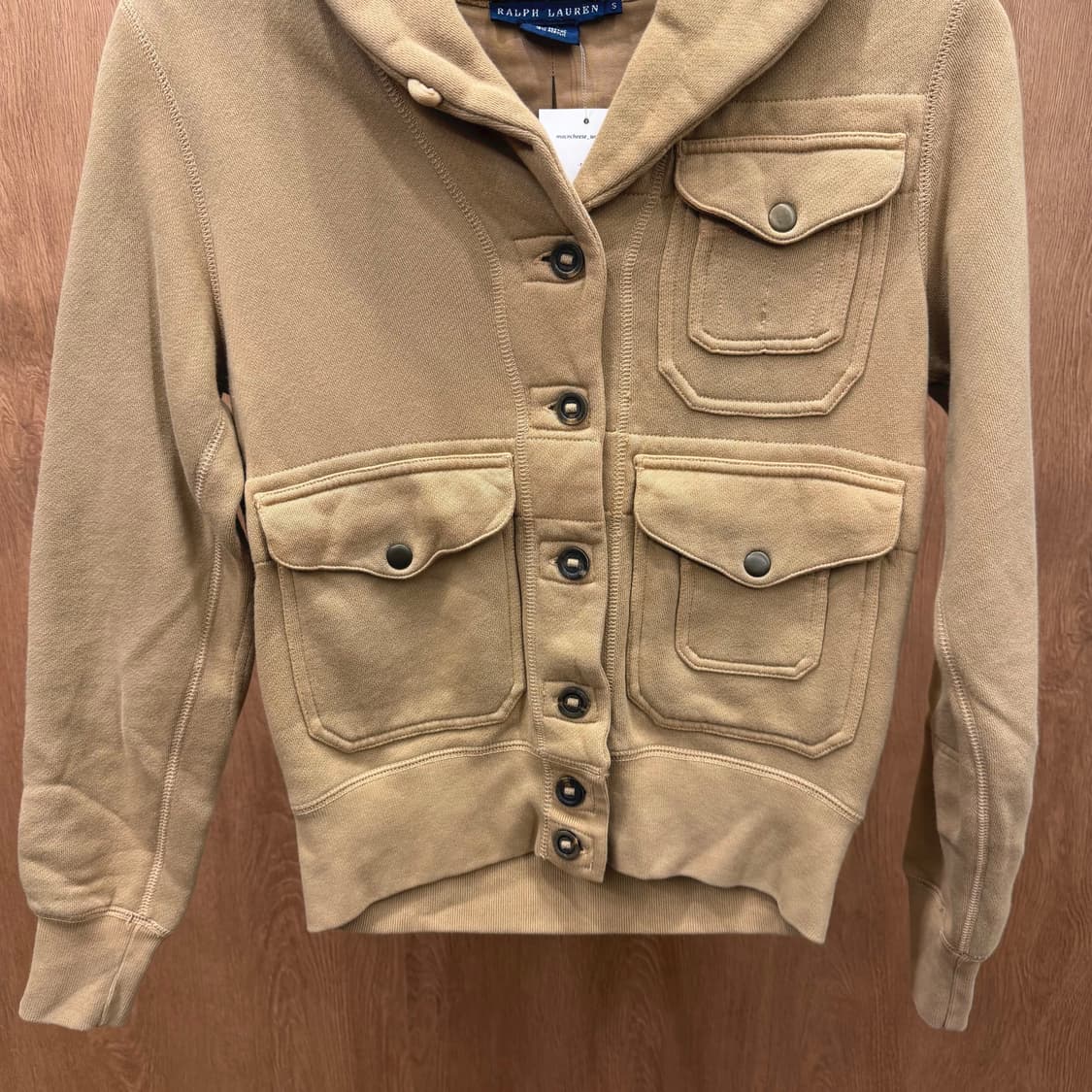폴로 랄프로렌 후드 스웻 자켓 멀티 플랩 포켓 디테일 레귤러핏 베이지 상품이미지5