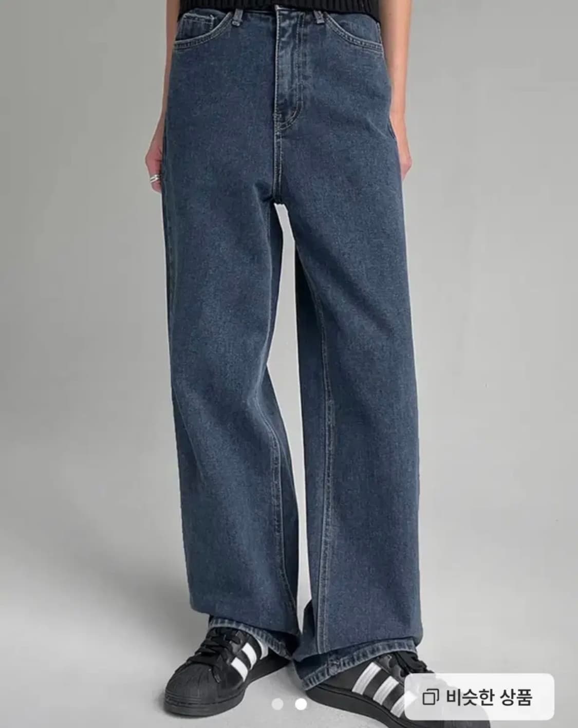 블랙업 퍼스티 스트레이트 데님팬츠 진청 s 상품이미지1