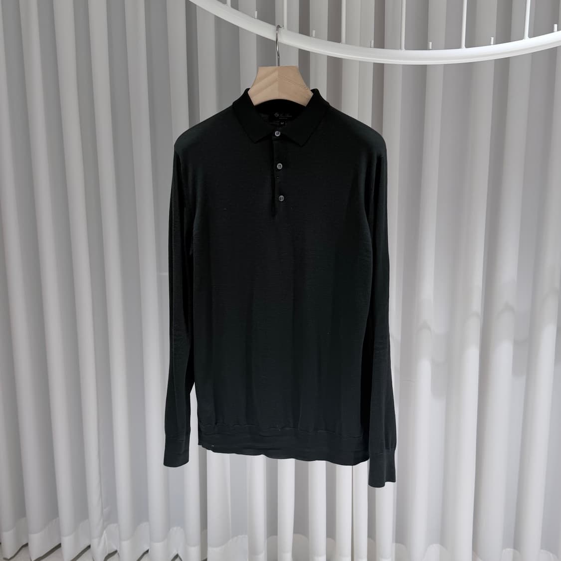 (A+/52) / 로로피아나 폴로 버진 울 블랙 포레스트 니트 상품이미지2