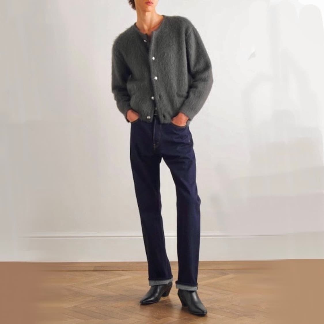 (M) Celine 셀린느 브러쉬드 모헤어 가디건 상품이미지2