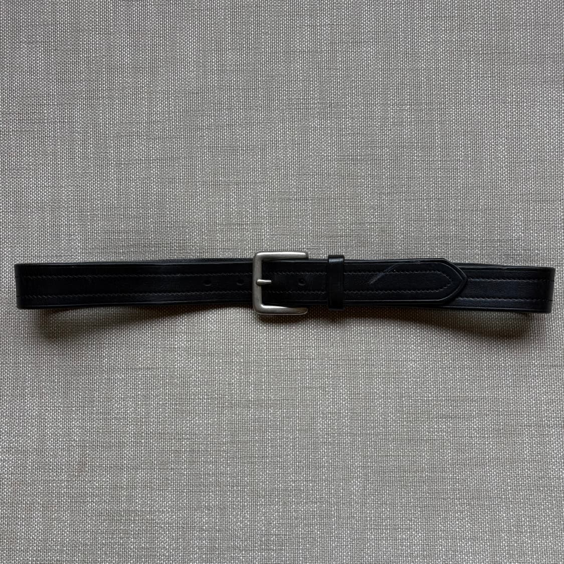 [32] 90s USA Eddie Bauer 블랙 레더 솔브 버클 벨트 상품이미지2