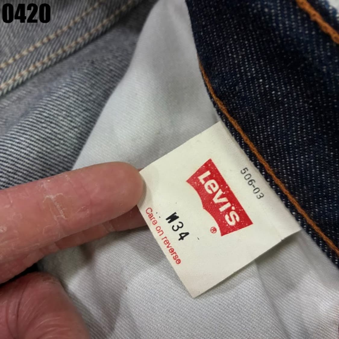 리바이스 506 데님 W34 L34 상품이미지3
