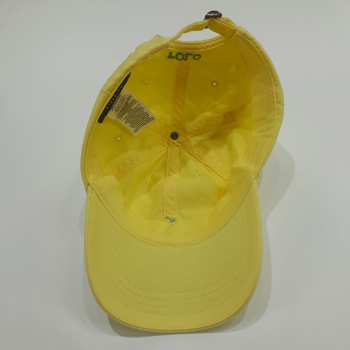 Co660 폴로 랄프로렌 옐로우 블루그린 자수 볼캡 모자 상품이미지6