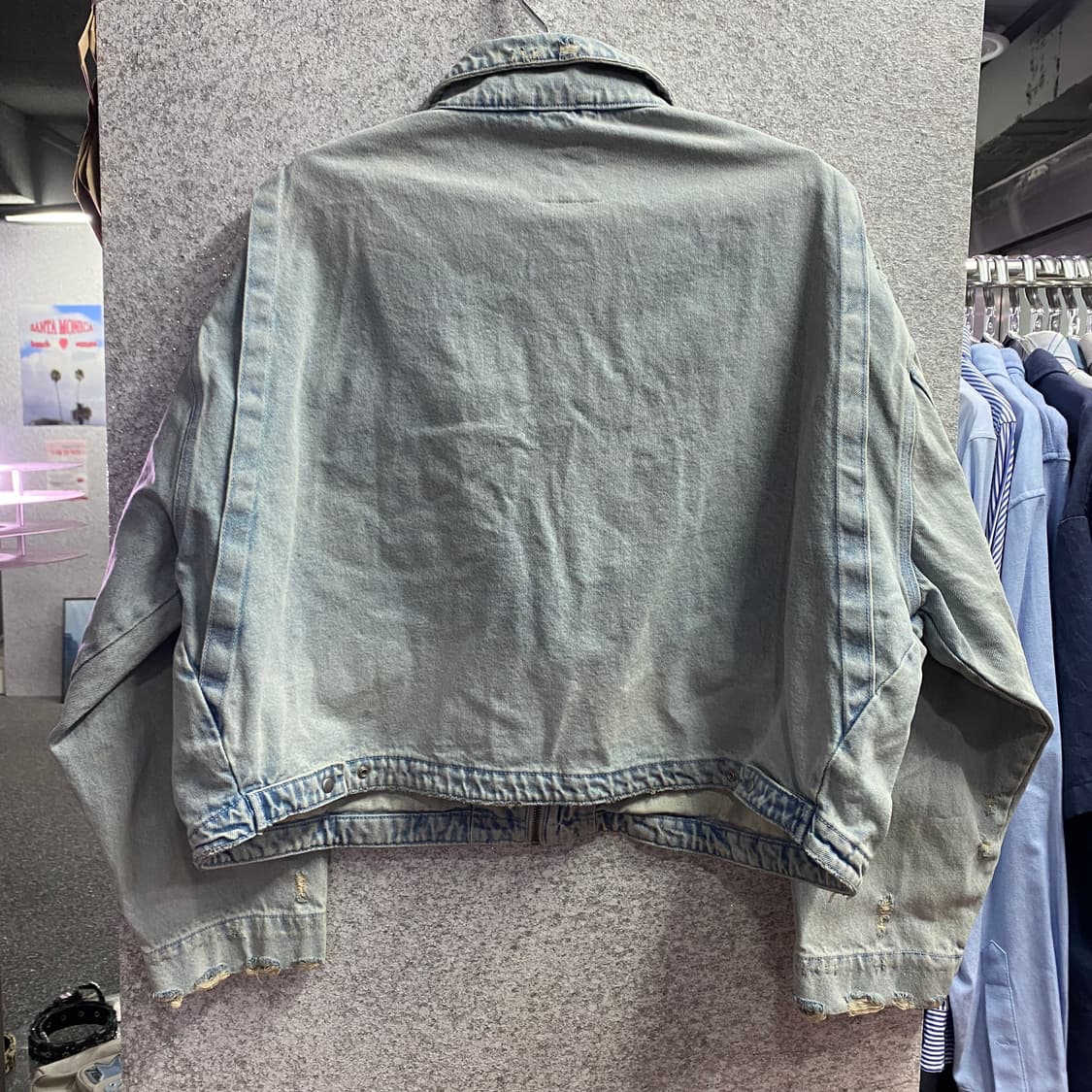 자라 디스트로이드 크롭 데님 워크 자켓 B3834 상품이미지4