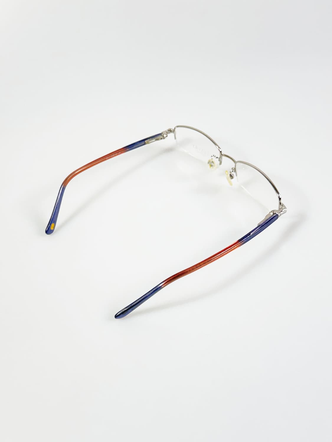 LUXURY EYEWEAR 실버 반무테 스퀘어 메탈 빈티지 안경 상품이미지4