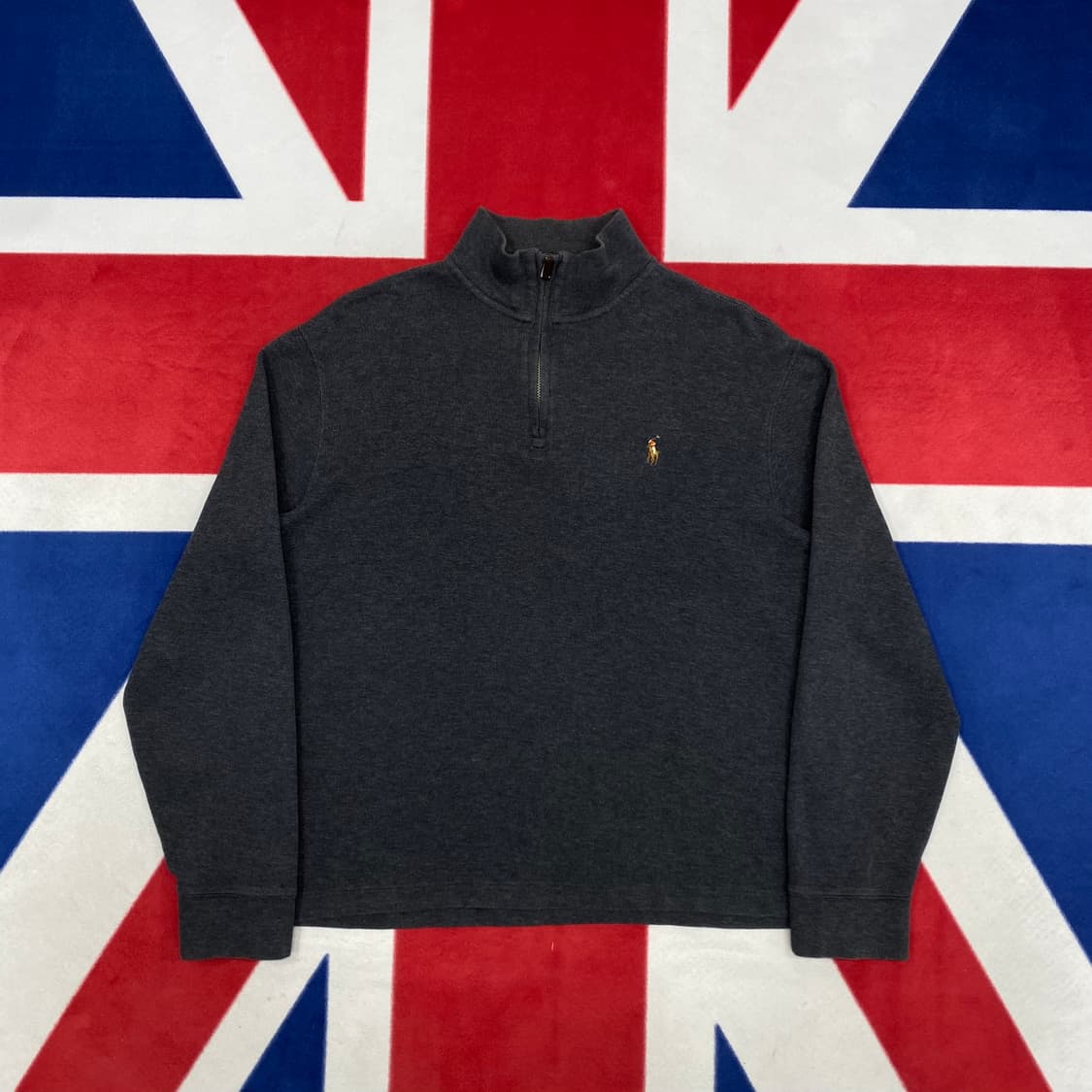 폴로 반집업 맨투맨 S 실측 M  상품이미지1