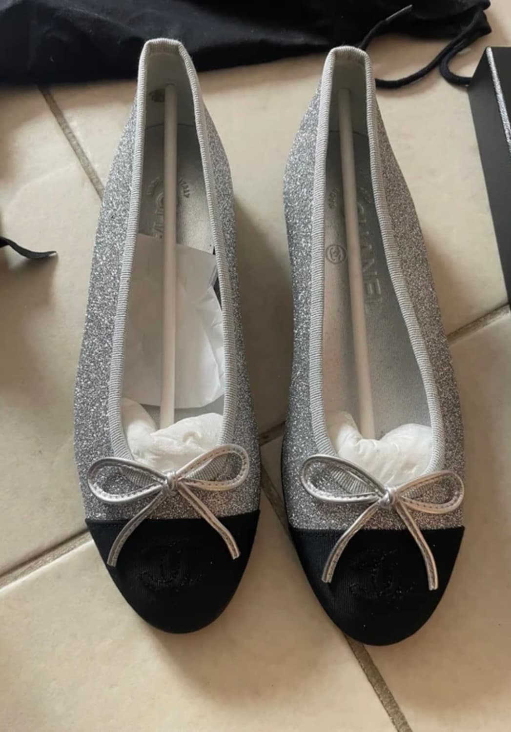 샤넬 플랫슈즈 글리터 37 상품이미지2