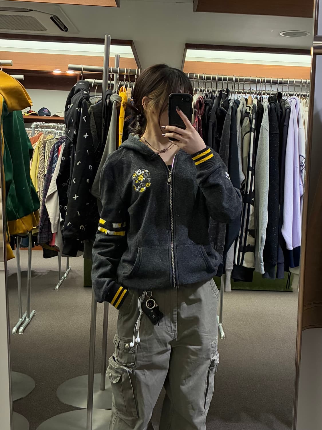 2XL)Hydrogen 빈티지 자수 플리스 후드집업 상품이미지1