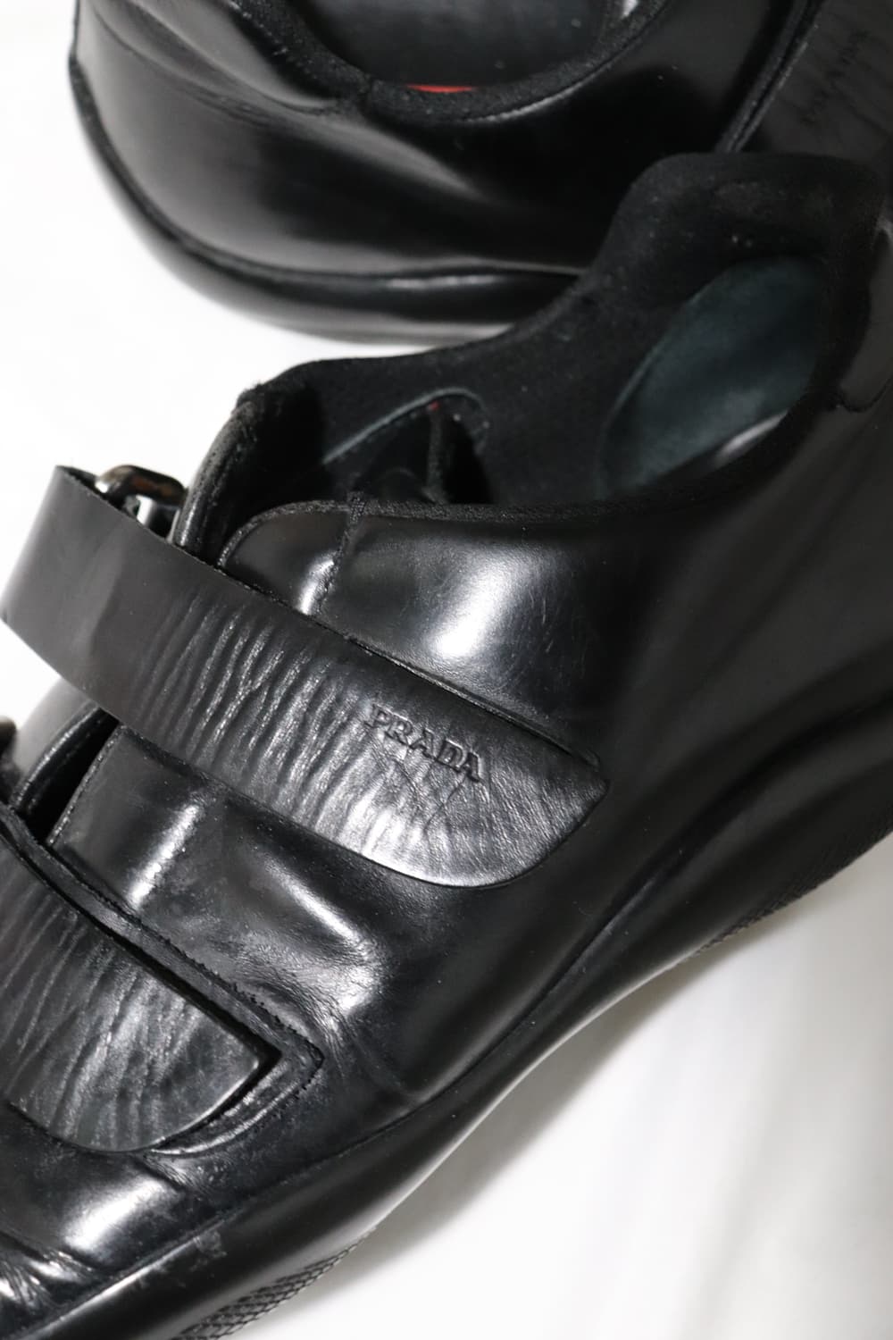[8.5] 프라다 스포츠 벨크로 레더 스니커즈 상품이미지3