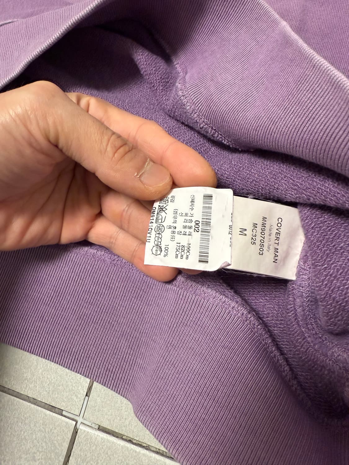 covert 맨투맨 2사이즈 상품이미지3