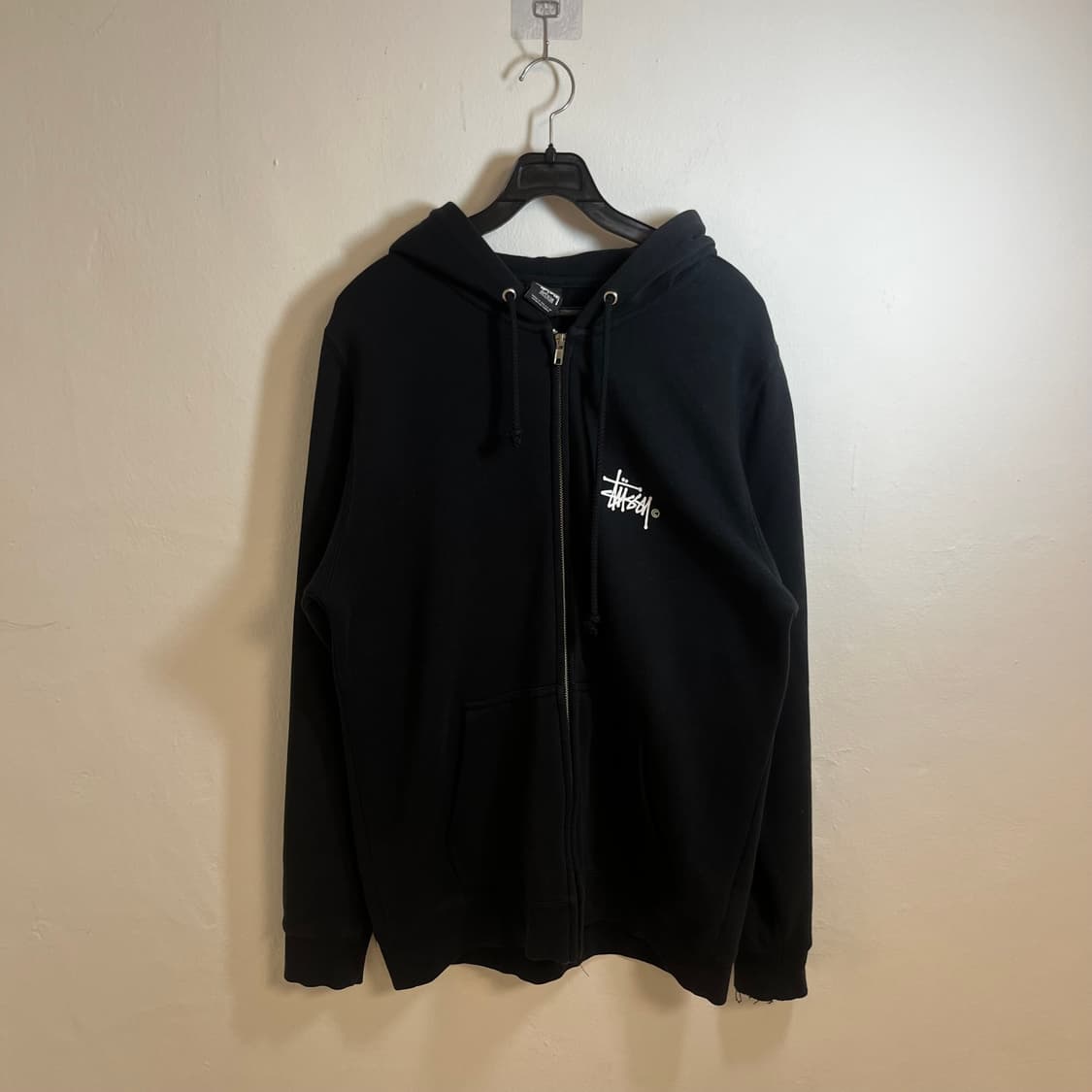 Stussy stock logo hoodie zip-up 상품이미지4
