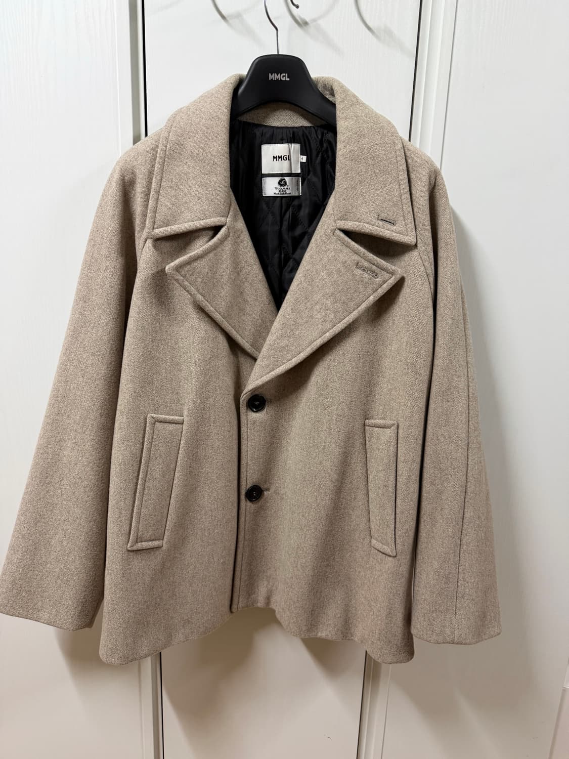 Mmgl 믐글 미니멀 하프 코트 베이지 4 상품이미지2