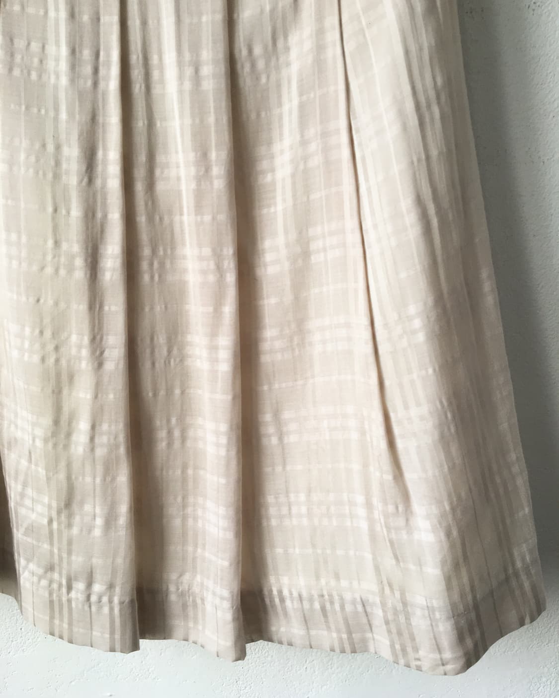 Check pattern pleats midi skirt 상품이미지2