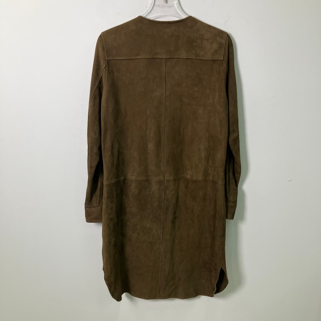 마시모두띠 브라운 스웨이드 롱 셔츠 S 상품이미지2