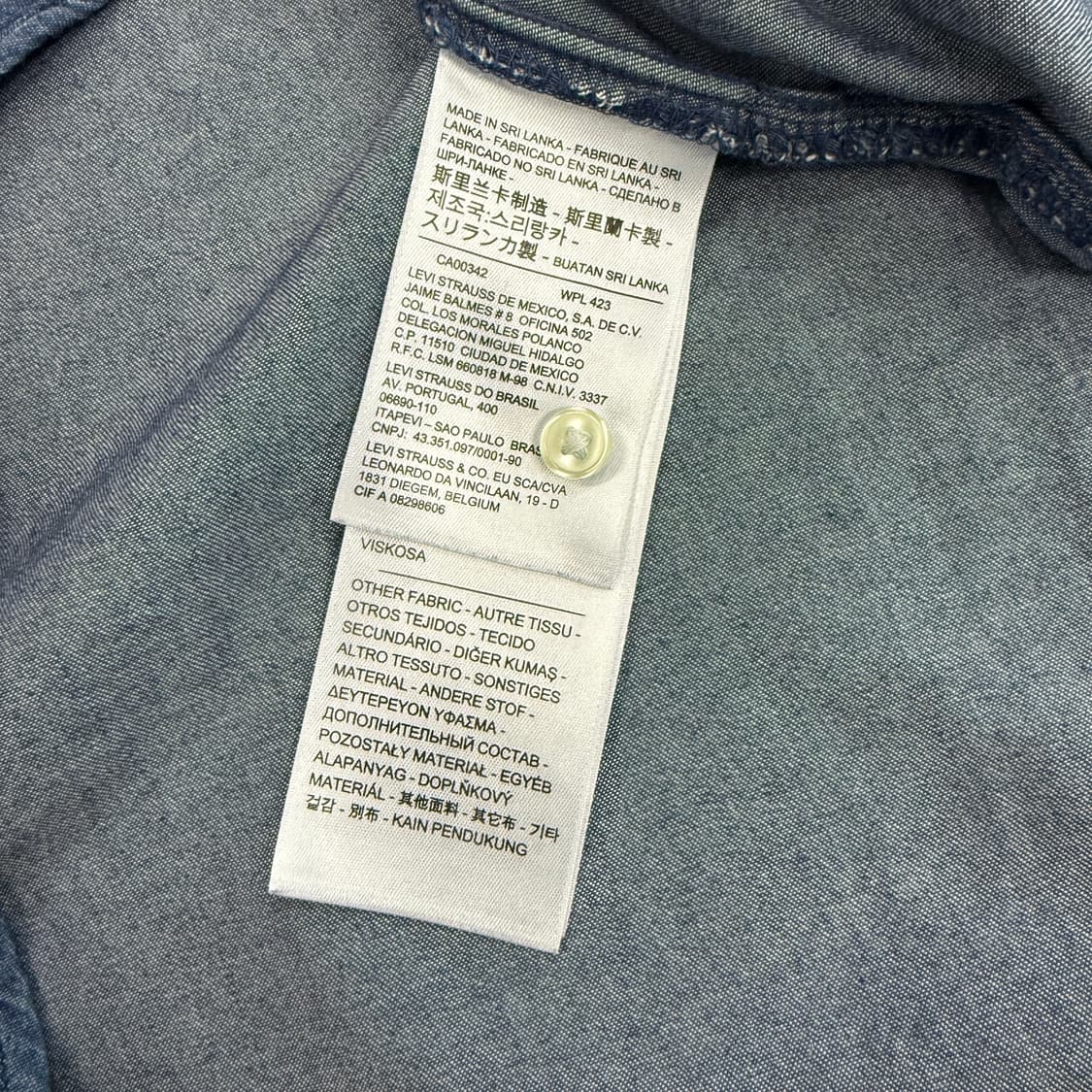 (우먼즈S)리바이스 Levis 논카라 데님셔츠 상품이미지3