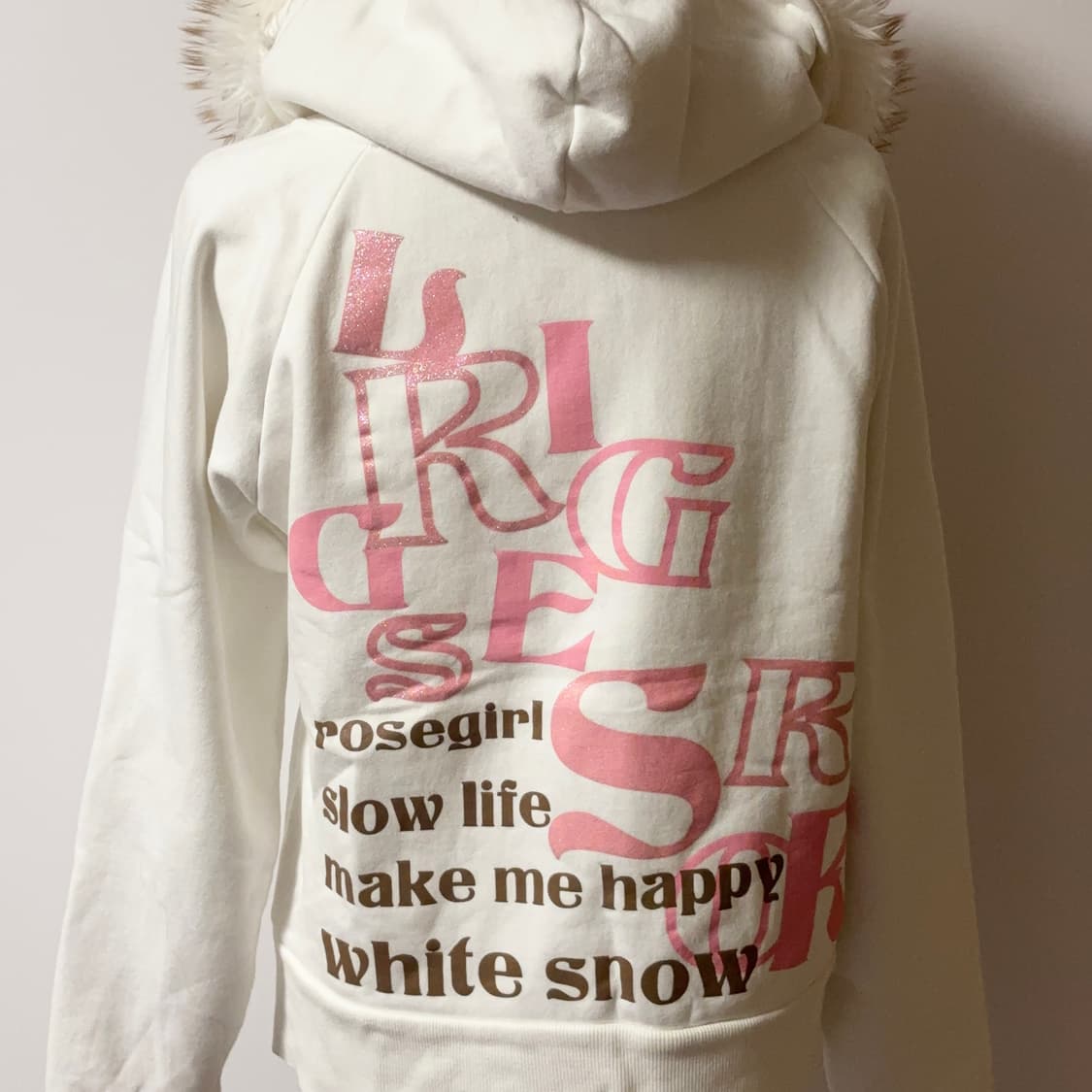 울프죠 프린팅 기모 후드집업  갸루y2k 상품이미지2