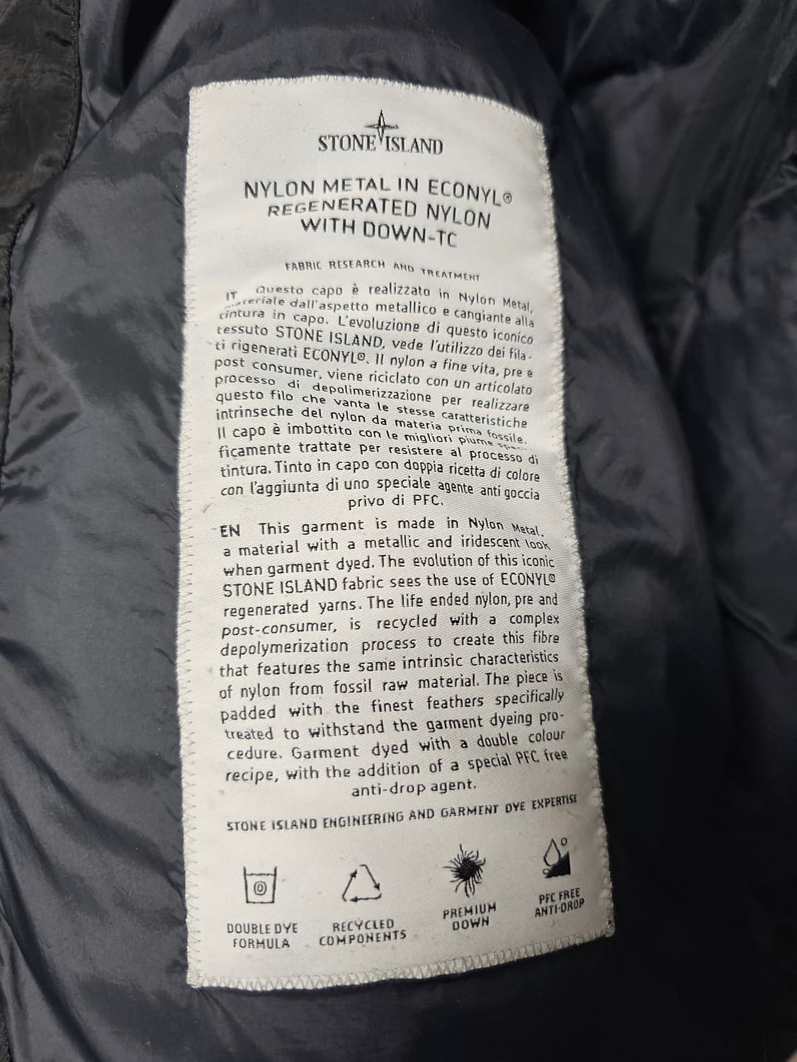 스톤아일랜드 나일론 메탈 다운 패딩 상품이미지4