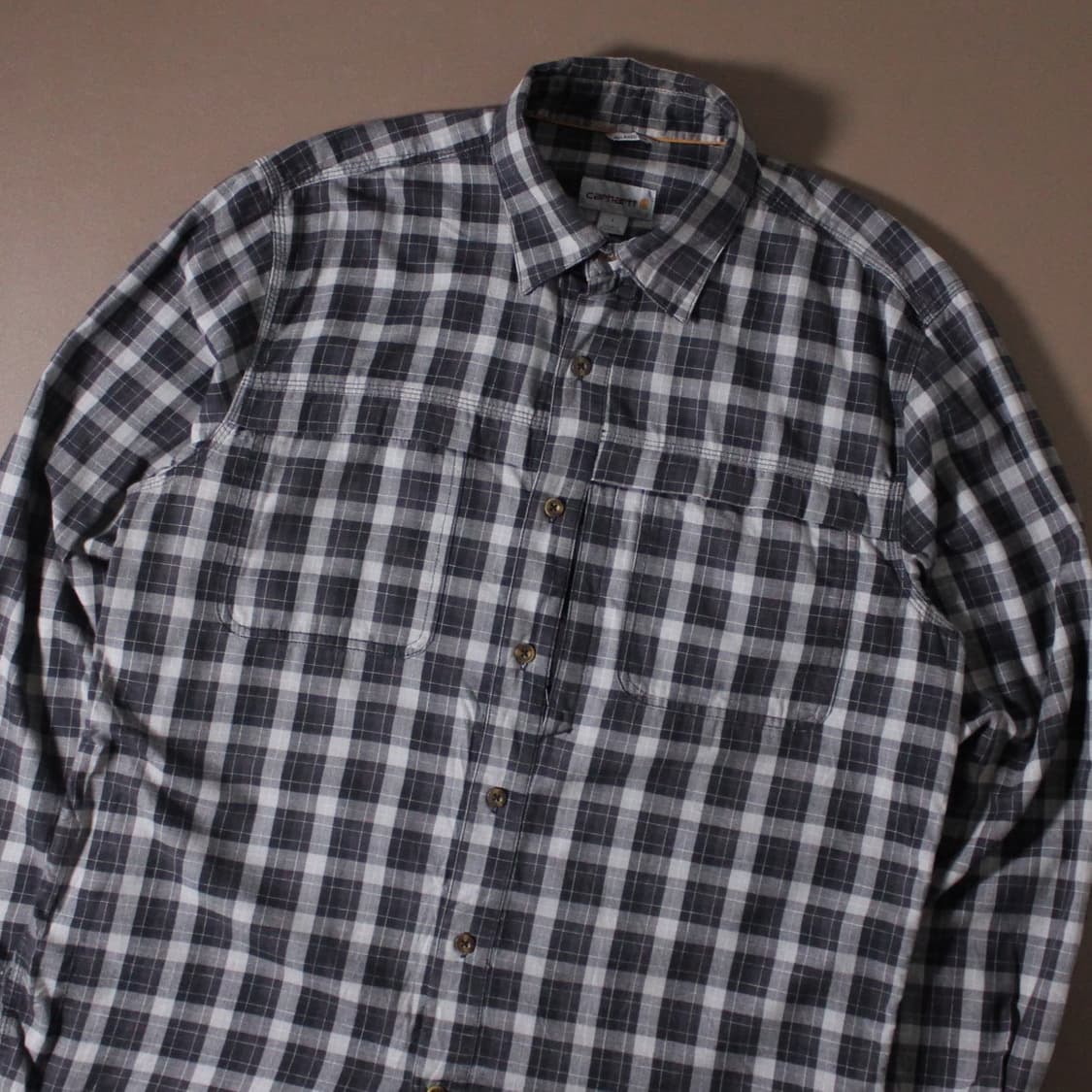 Carhartt 칼하트 그레이 깅엄 워크 셔츠  상품이미지2