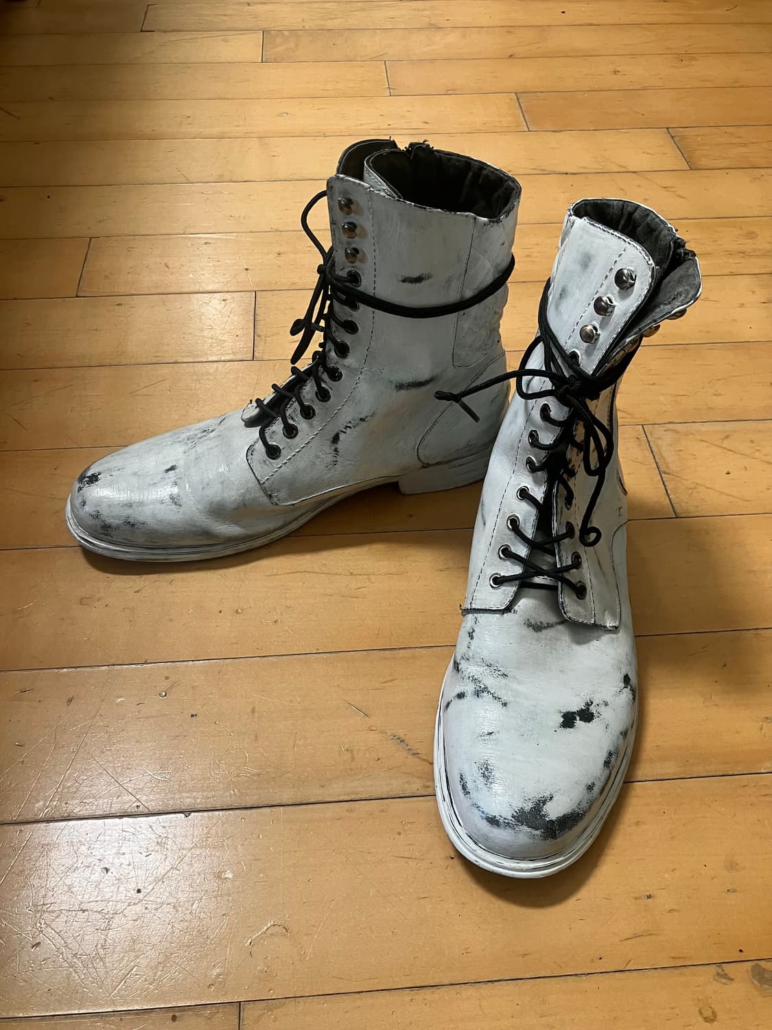 D&G 90s 돌체앤가바나 크랙 페인티드 디테일 롱 부츠 275 상품이미지5