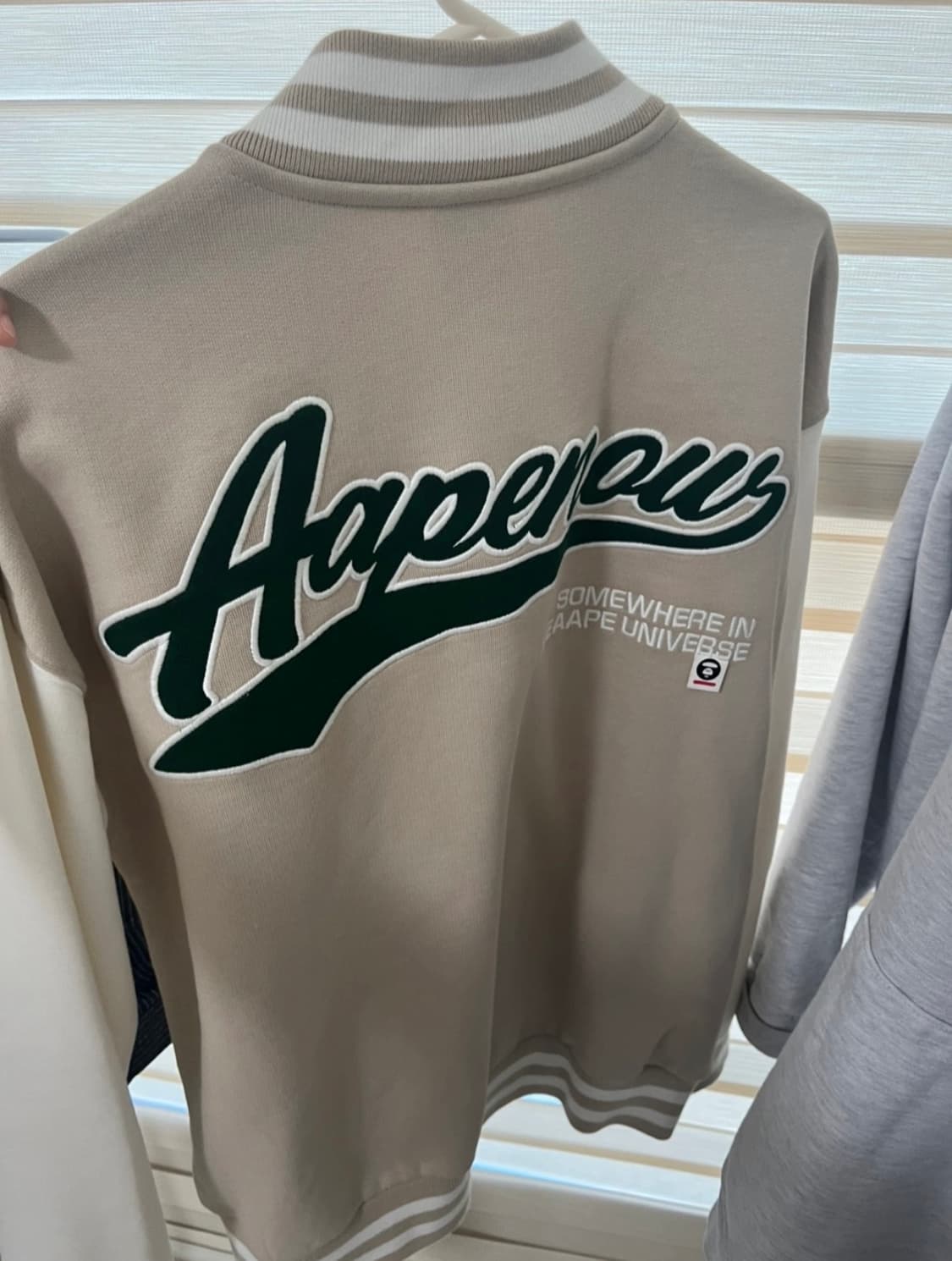 AAPE SWEAT VARSITY JACKET M 상품이미지2